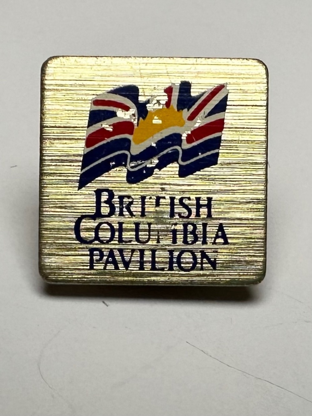 ✨2 for $10✨ Vintage British Columbia Pavilion Lapel Pin BC Flag Souvenir